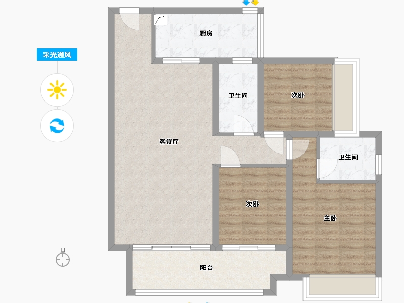 四川省-资阳市-资阳上东逸景-120.05-户型库-采光通风