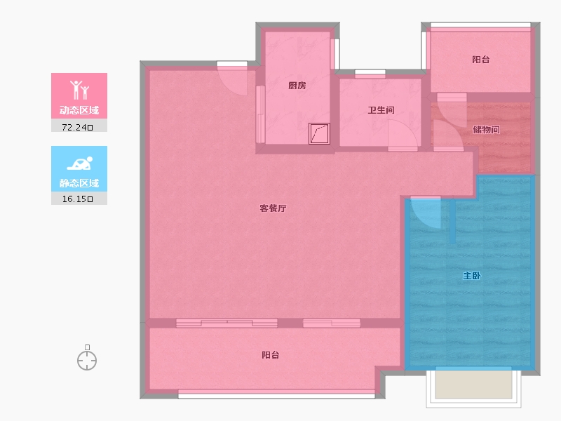 安徽省-合肥市-翡翠天际-79.00-户型库-动静分区