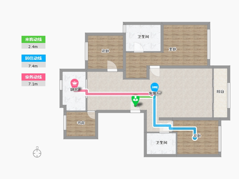 山东省-济南市-国悦瑞府-118.00-户型库-动静线