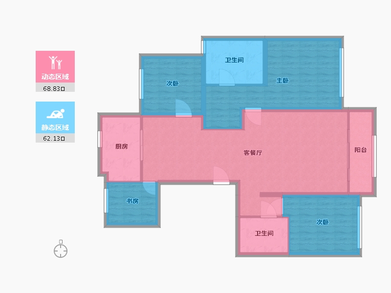 山东省-济南市-国悦瑞府-118.00-户型库-动静分区