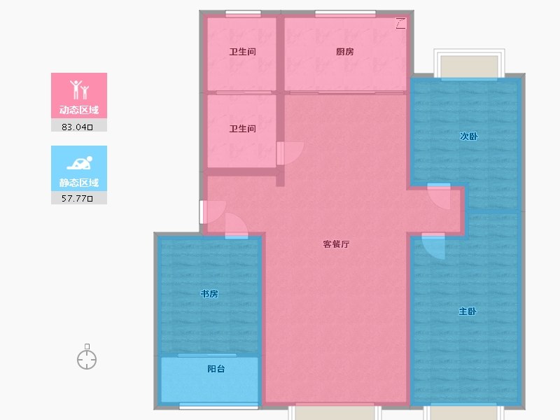 山东省-日照市-碧水华庭2#楼-128.00-户型库-动静分区