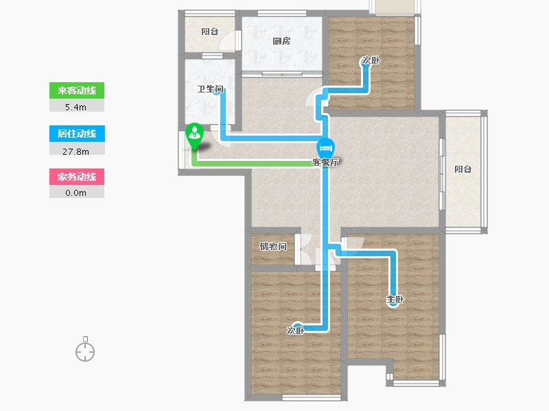 山东省-青岛市-边防公寓-110.00-户型库-动静线