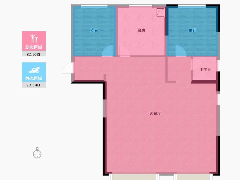 新疆维吾尔自治区-阿克苏地区-南湖九镜-124.00-户型库-动静分区