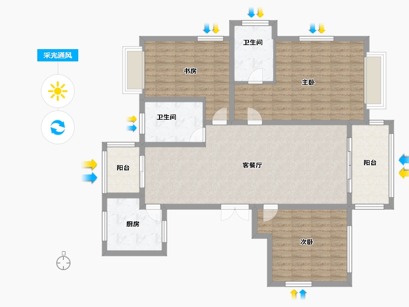 江苏省-宿迁市-乐府兰庭书香苑-商业综合楼-115.02-户型库-采光通风