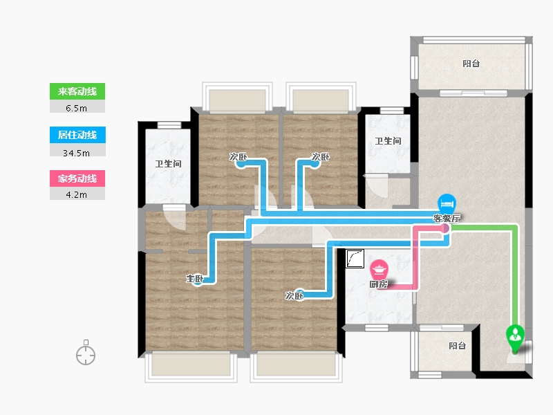 四川省-成都市-华润置地时代之城-113.40-户型库-动静线