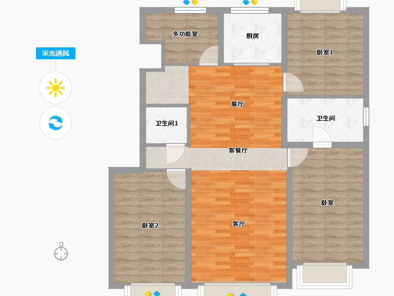 吉林省-吉林市-金澜·丽江府-98.22-户型库-采光通风