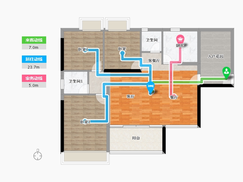 广东省-惠州市-御品湾-104.71-户型库-动静线