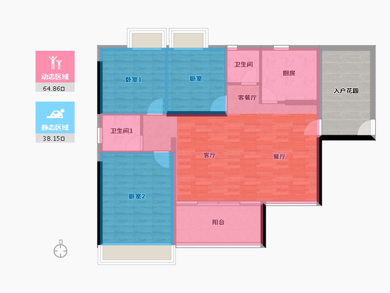 广东省-惠州市-御品湾-104.71-户型库-动静分区