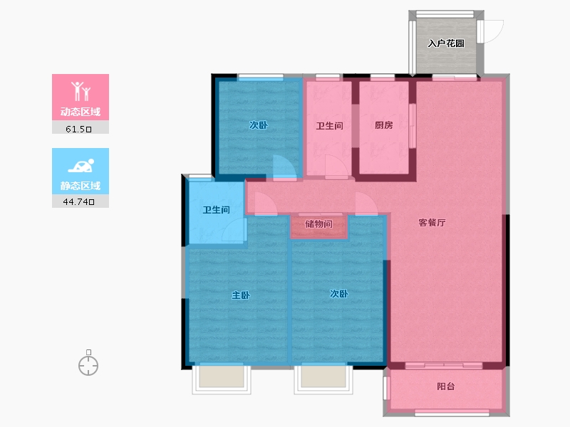 江苏省-南通市-龙游湖壹号-99.28-户型库-动静分区