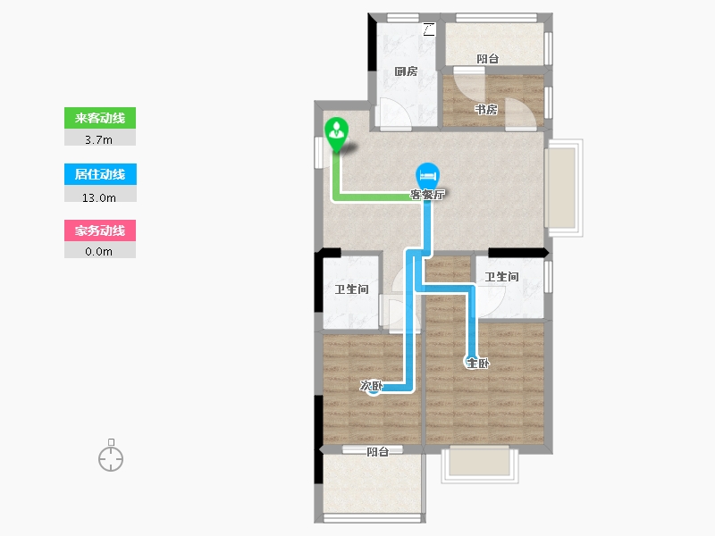 福建省-福州市-蓝光-70.00-户型库-动静线