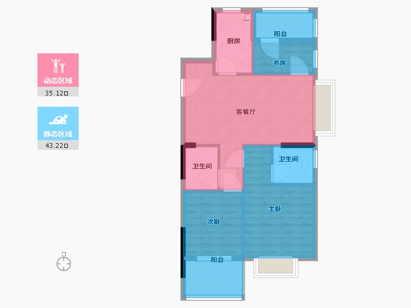 福建省-福州市-蓝光-70.00-户型库-动静分区