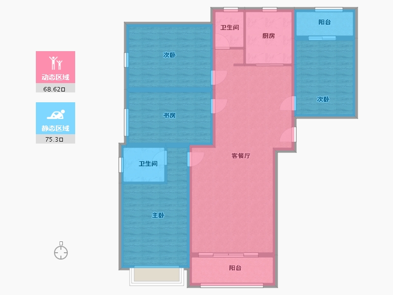 河南省-新乡市-中央王府-130.00-户型库-动静分区