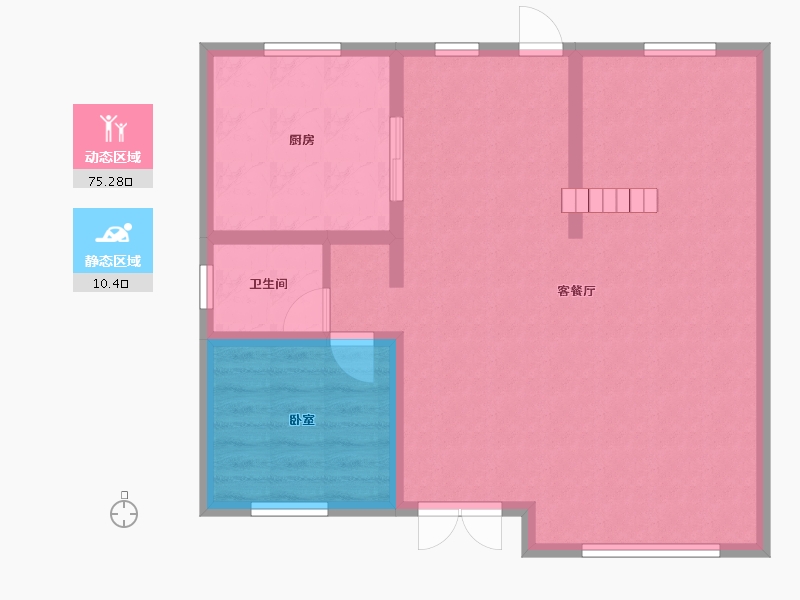 浙江省-宁波市-哈哈-87.40-户型库-动静分区