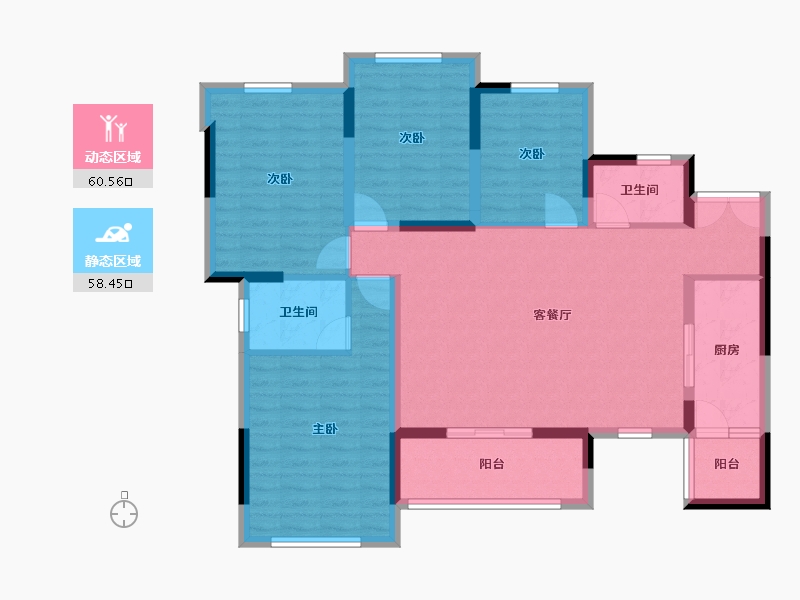 重庆-重庆市-麓铭府-103.00-户型库-动静分区