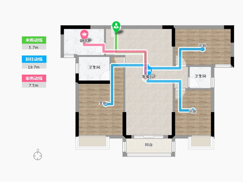 湖北省-荆门市-银湖城-98.00-户型库-动静线