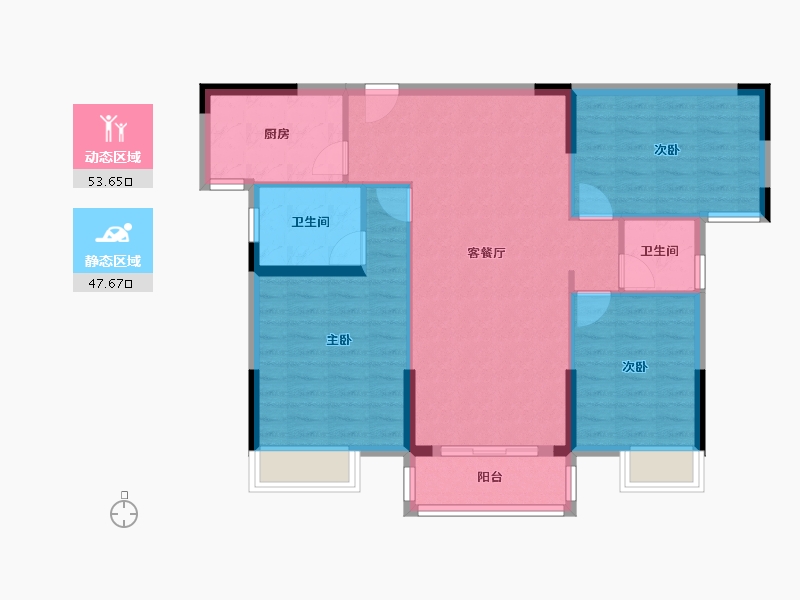 湖北省-荆门市-银湖城-98.00-户型库-动静分区