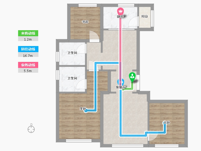 天津-天津市-融创璟园-85.00-户型库-动静线