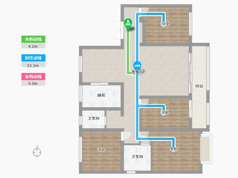 山东省-东营市-海通桂园-146.00-户型库-动静线