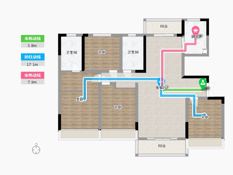 河南省-三门峡市-建业城-135.00-户型库-动静线