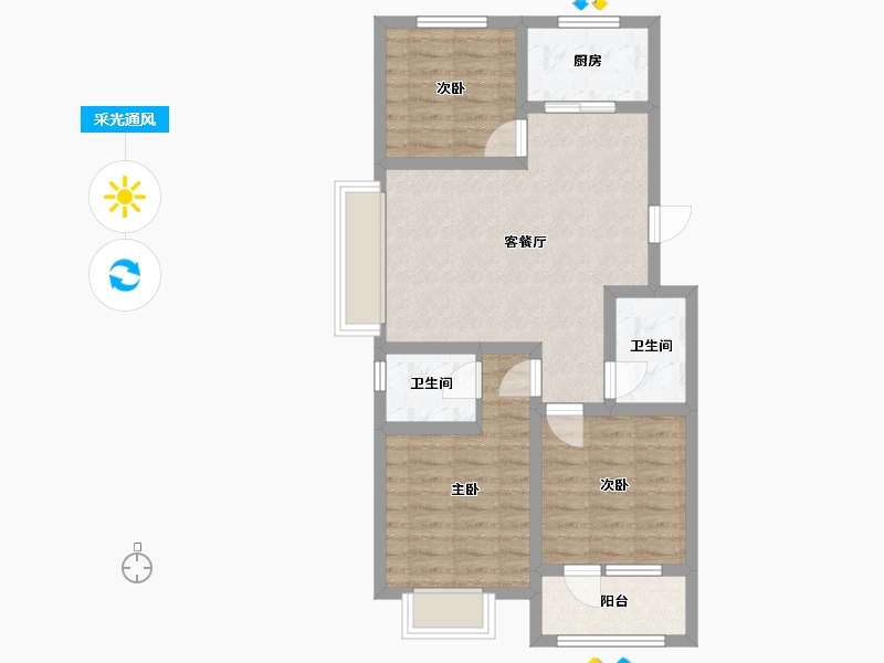 河北省-衡水市-星河湾花园-79.00-户型库-采光通风