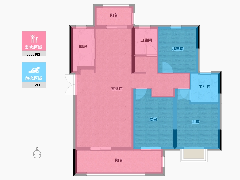 河南省-开封市-亚新郑开橄榄城八期-97.00-户型库-动静分区