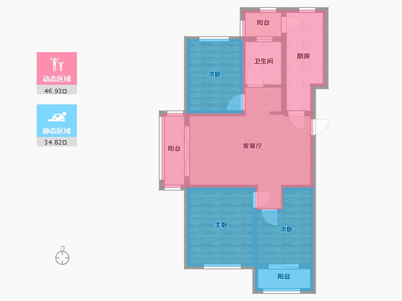 山东省-青岛市-碧水明珠-76.00-户型库-动静分区