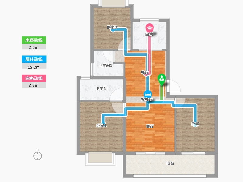 江苏省-南通市-融创·时代中心-92.90-户型库-动静线