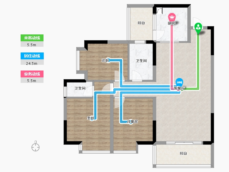 贵州省-安顺市-筑佳首府-115.00-户型库-动静线