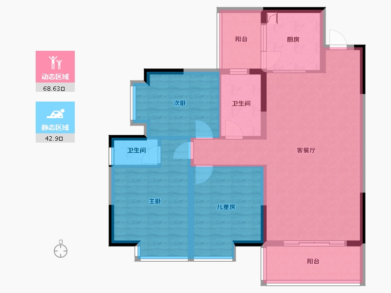 贵州省-安顺市-筑佳首府-115.00-户型库-动静分区