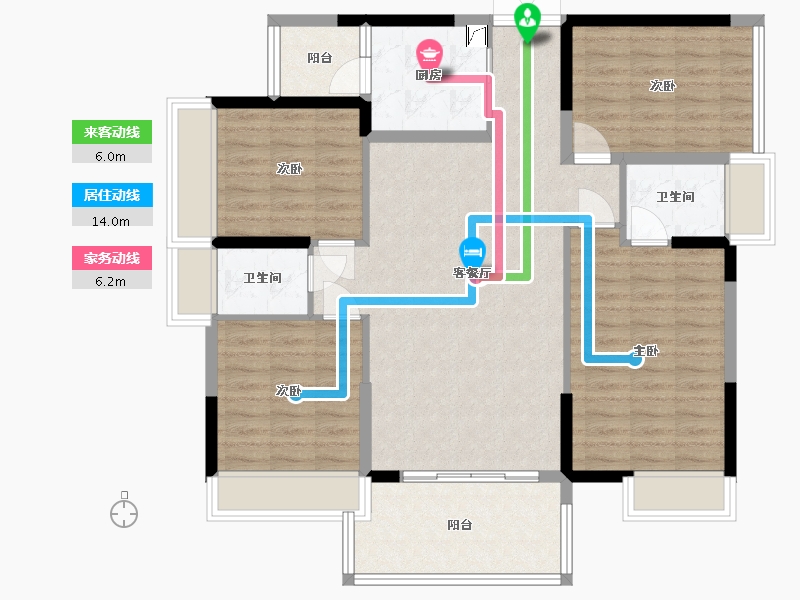 广东省-中山市-佳境康城-99.00-户型库-动静线