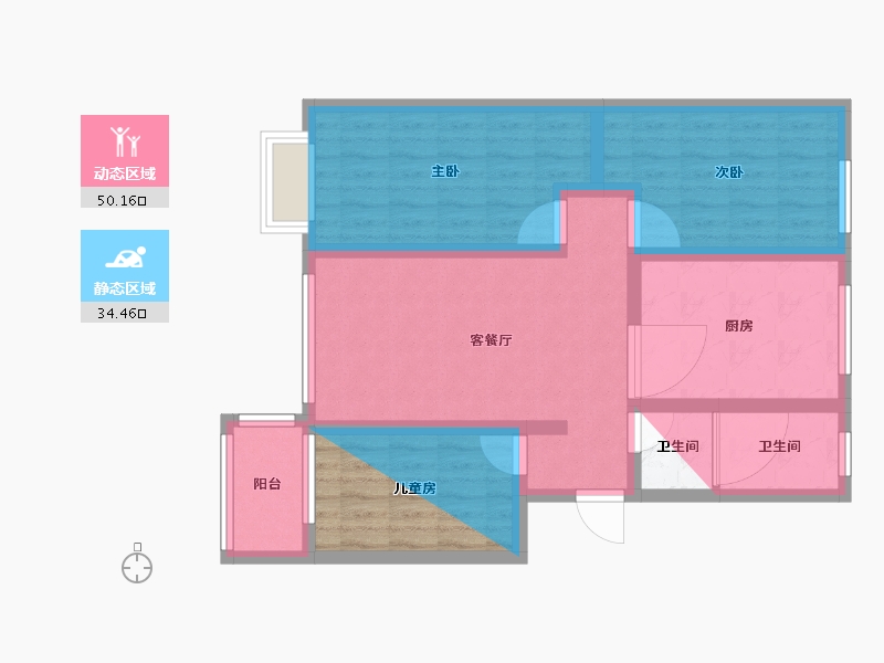 甘肃省-庆阳市-华宇名城-98.73-户型库-动静分区