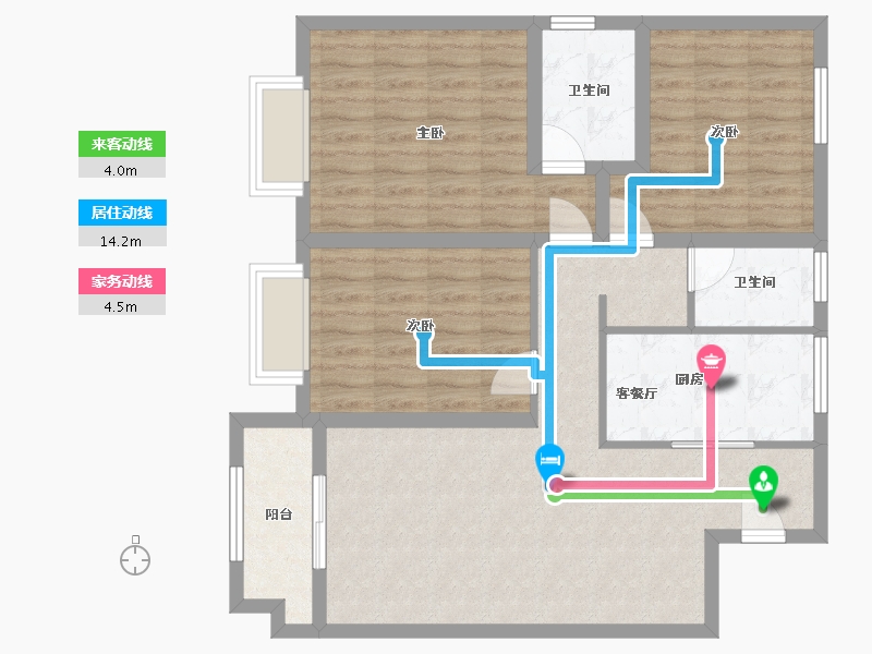 江苏省-苏州市-奥园观云悦苑-91.07-户型库-动静线