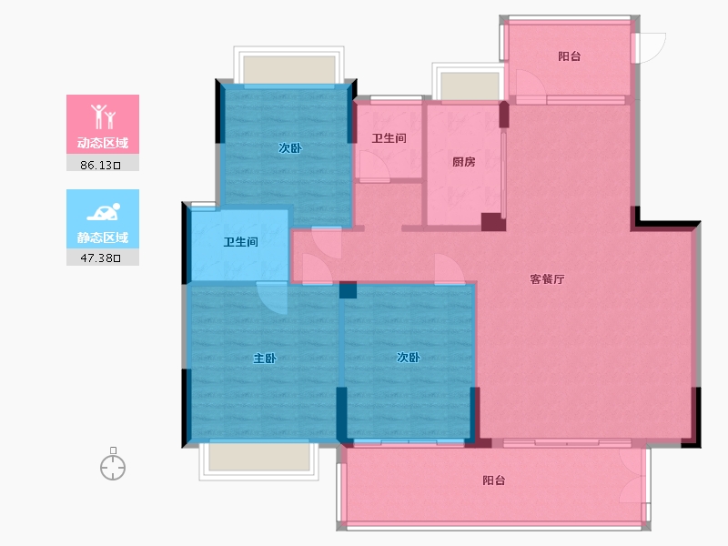 江西省-吉安市-东山中央首府-122.00-户型库-动静分区