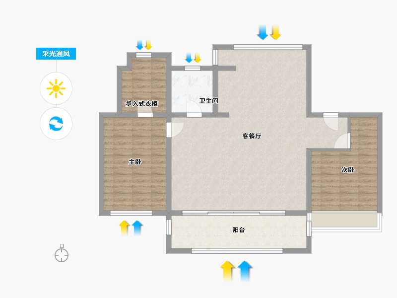 江苏省-无锡市-海澜花园-102.00-户型库-采光通风