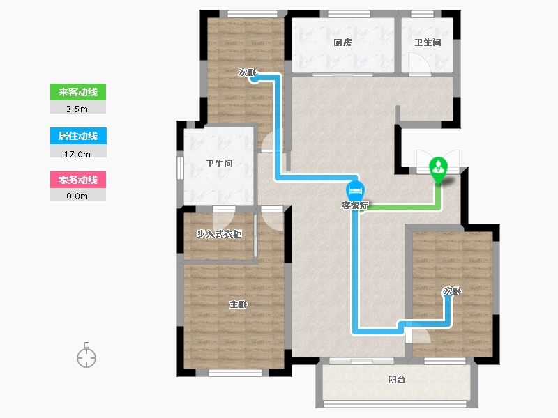 吉林省-长春市-融创御湖宸院-128.40-户型库-动静线