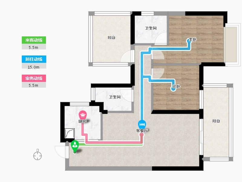 广西壮族自治区-南宁市-龙光玖誉城-69.25-户型库-动静线