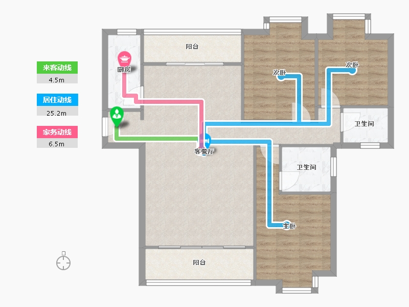 福建省-泉州市-天山广场-96.16-户型库-动静线