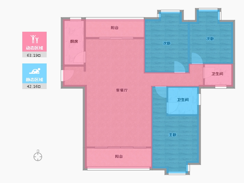 福建省-泉州市-天山广场-96.16-户型库-动静分区