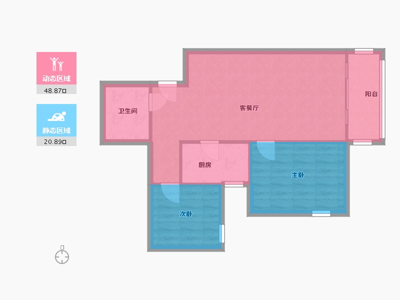 北京-北京市-天通东苑一区-69.57-户型库-动静分区