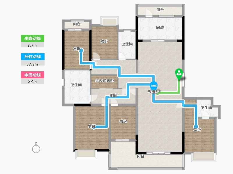 湖南省-长沙市-福天藏郡-210.00-户型库-动静线