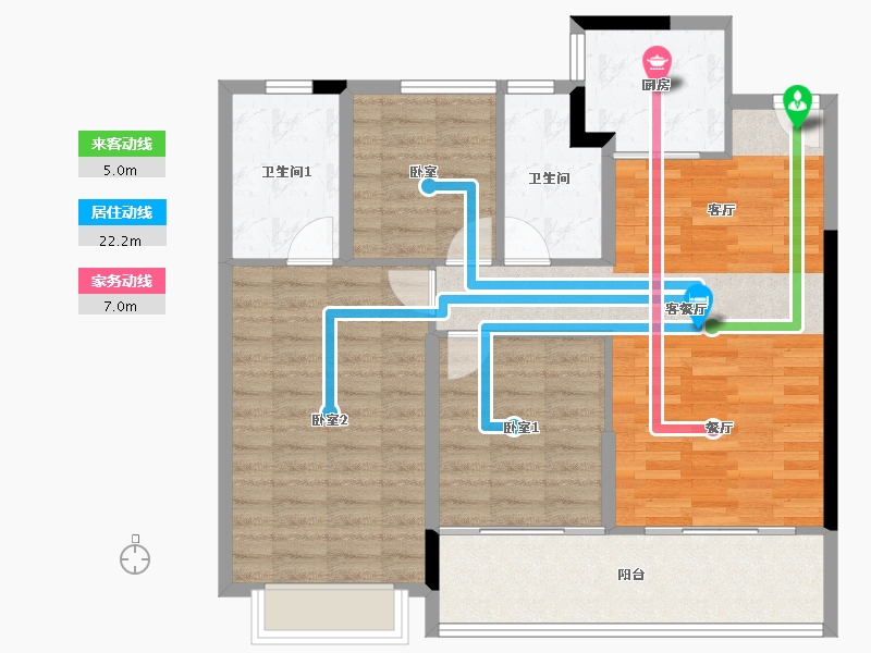 江苏省-南通市-南通金鹰世界-93.05-户型库-动静线