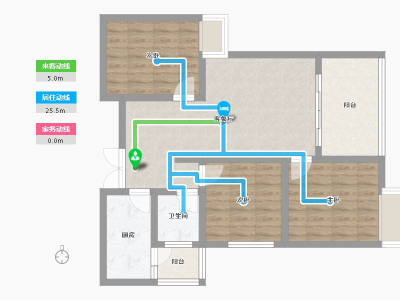 贵州省-毕节市-生态丽景3期-80.00-户型库-动静线