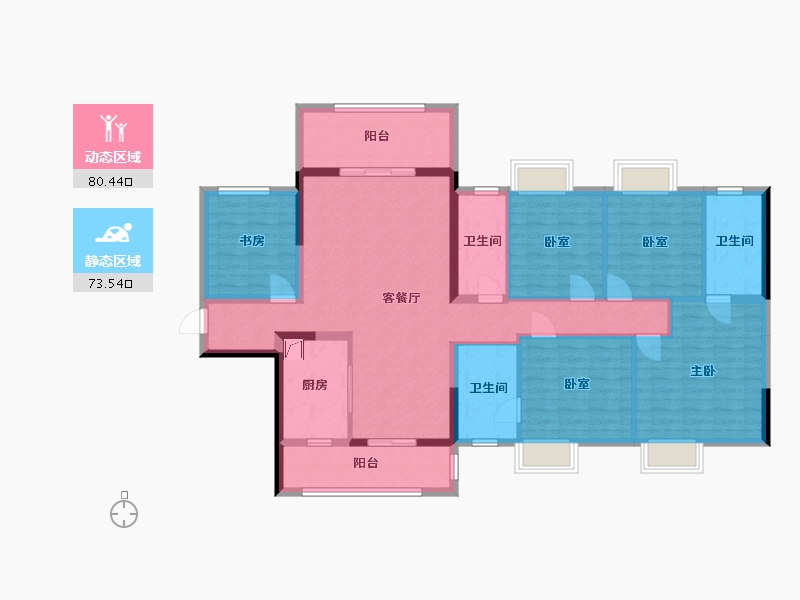 广西壮族自治区-崇左市-万象华府润府-141.00-户型库-动静分区