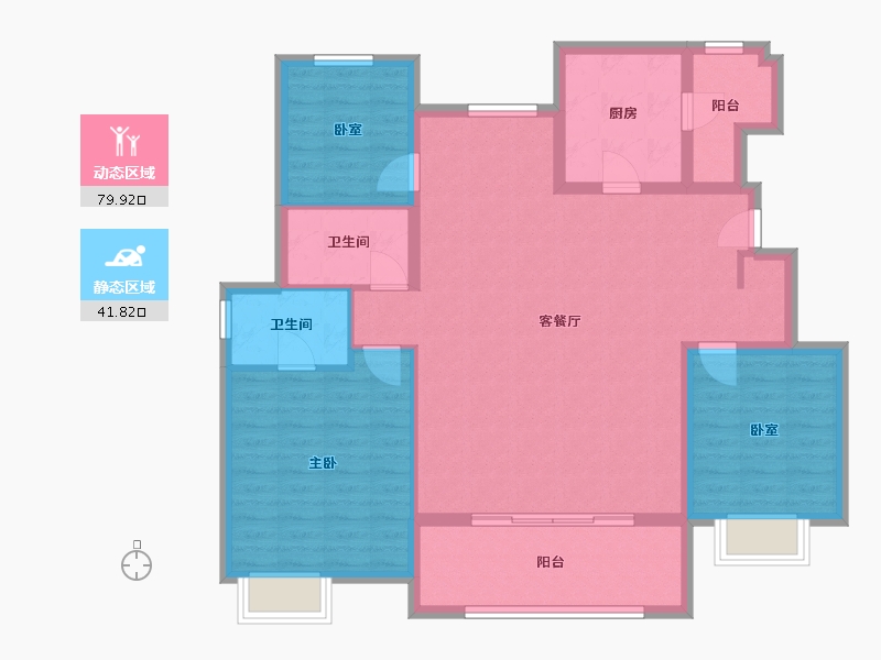 江苏省-南通市-南通万科翡翠花园-106.00-户型库-动静分区