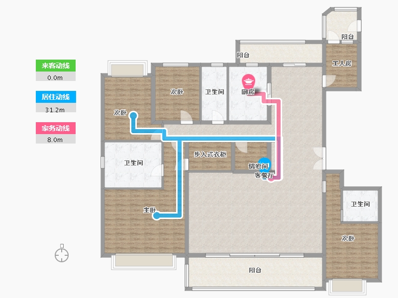 浙江省-杭州市-信达中心杭州壹号院-268.00-户型库-动静线