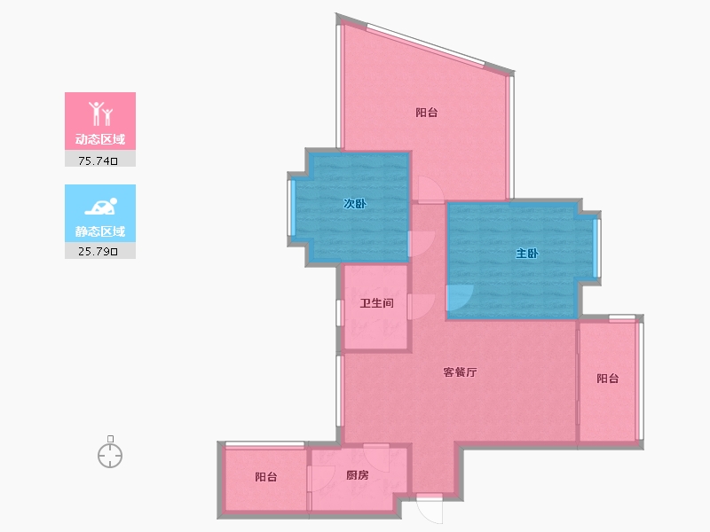 四川省-成都市-交大卡布里城-73.41-户型库-动静分区