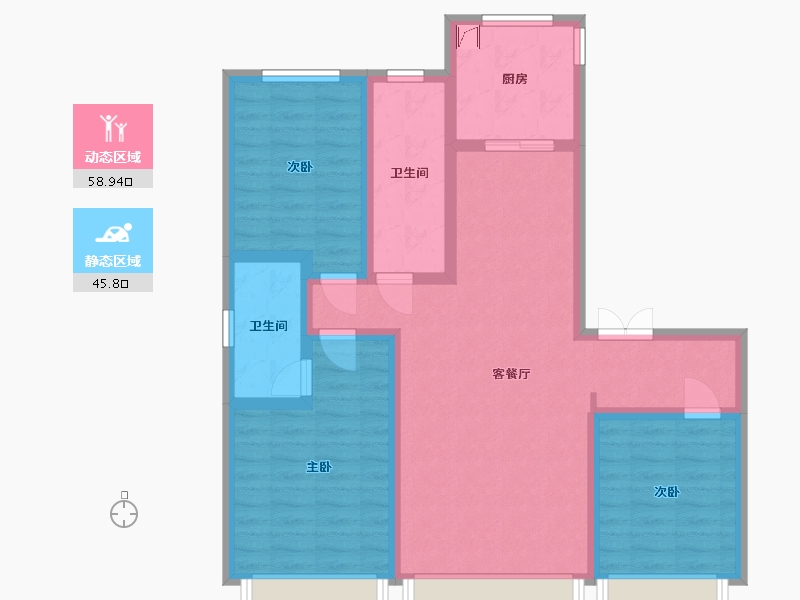 山西省-大同市-兴云国际-120.00-户型库-动静分区