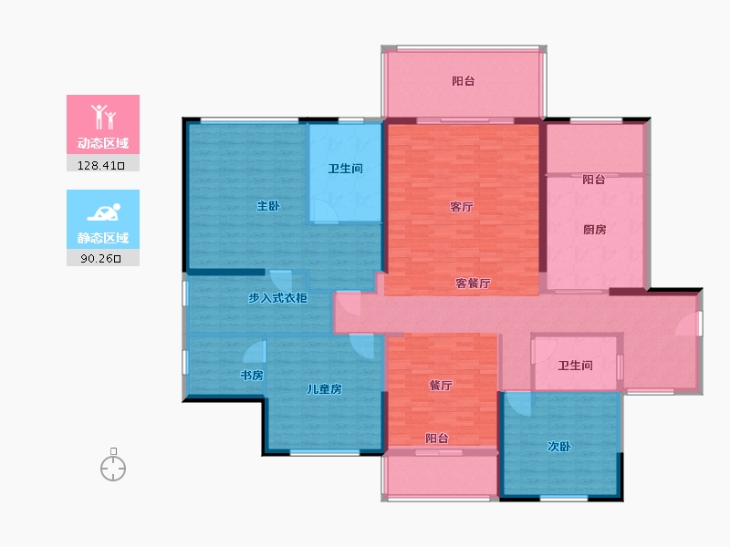 湖南省-长沙市-湘江一号-200.00-户型库-动静分区