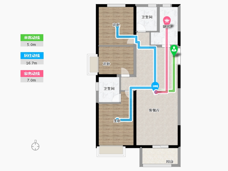 河南省-郑州市-富田九鼎公馆-95.00-户型库-动静线