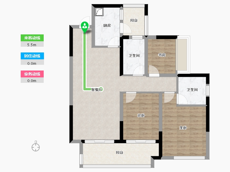 四川省-宜宾市-华润置地公园九里-89.00-户型库-动静线